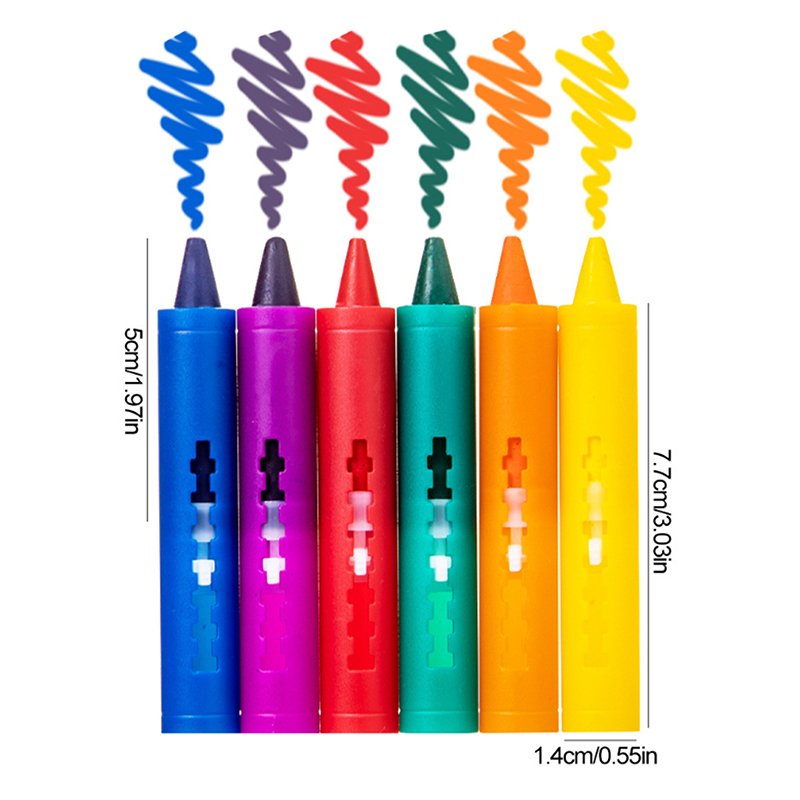 Kids Toys Drawing Easy - 6 Farben waschbare Badestifte-Set, buntes Zeichnen