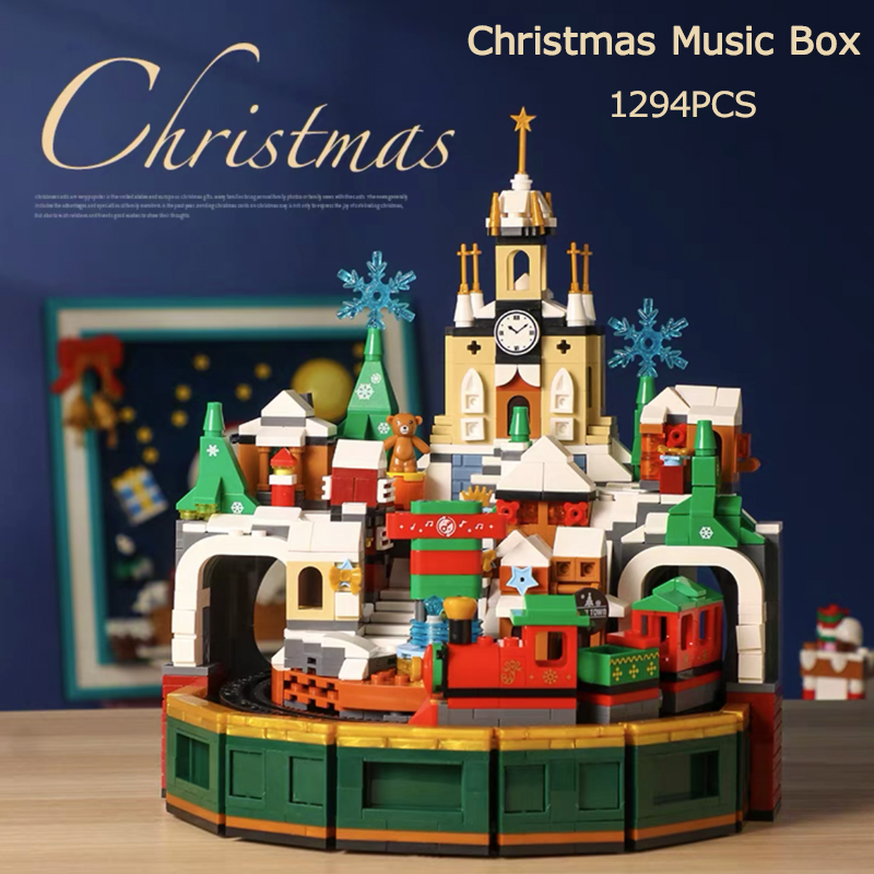 Kids Xmas Toys Ideas - Ideen Santa Claus Spieluhr Baustein Weihnachten