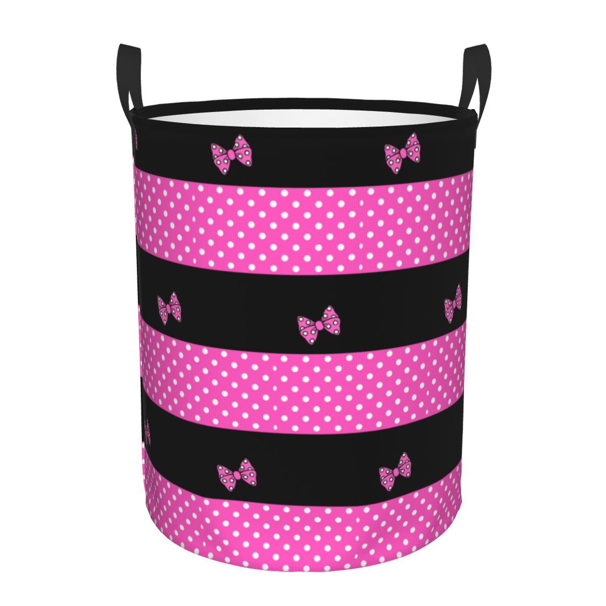 Kids Toys Basket - Benutzer definierte rosa Minnie Polka dots