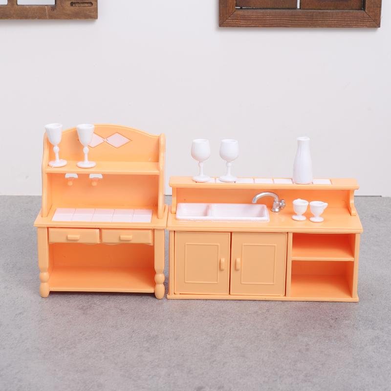 Play Kitchen Set - (.) 1 Set Puppenhaus-Küchenmöbel-Set im Maßstab