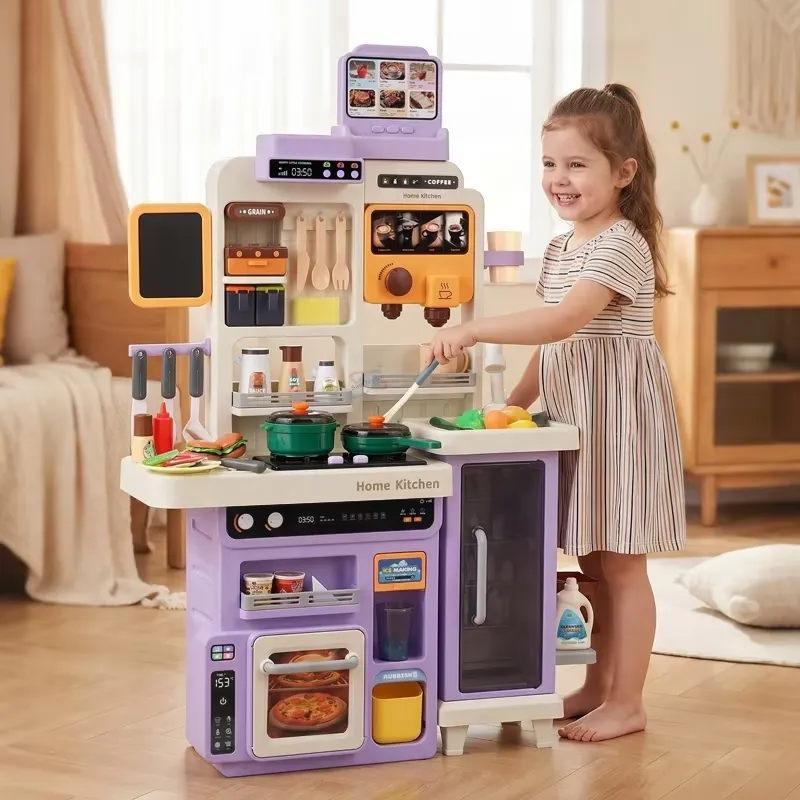 Play Kitchen Set - 90cm Großes Spielküchen-Set für Kinder mit