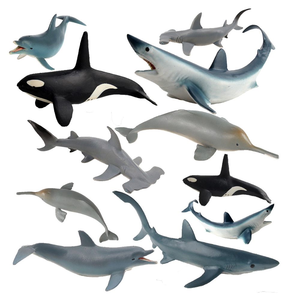 Kids Toys Reviews - Gefährdete Meerestiere Figuren Killerhai Orca Beluga