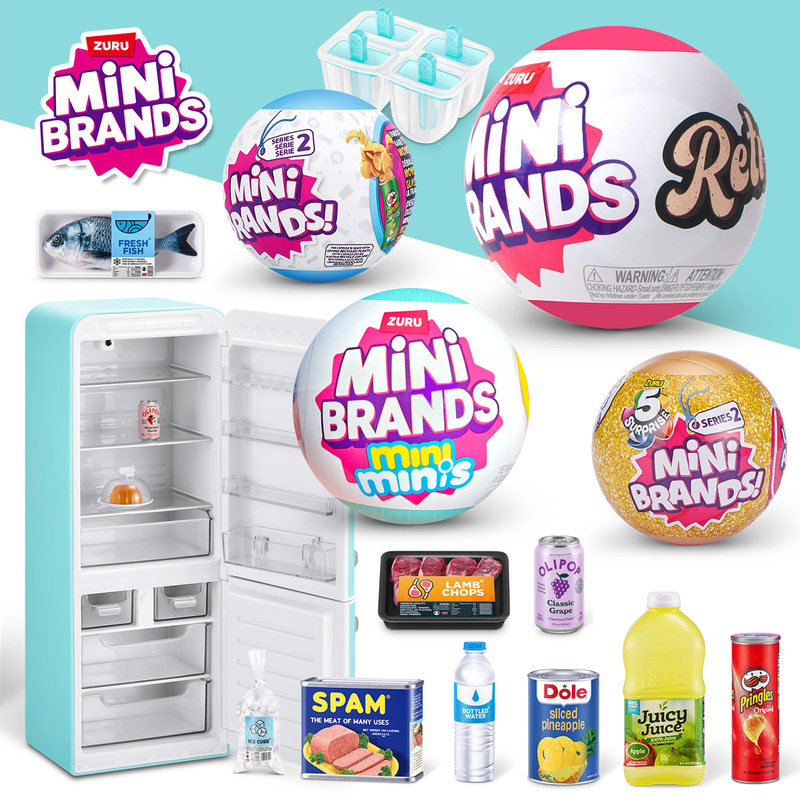 Kids Toys Brands - ZURU MINI BRANDS Realistisches Miniatur-Kühlschrank-Lebensmittelset Spielzeugball