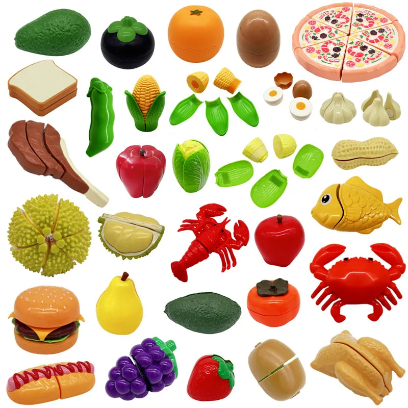 Play Kitchen Set - Montessori Haus Spielen Schneiden Obst Pitaya