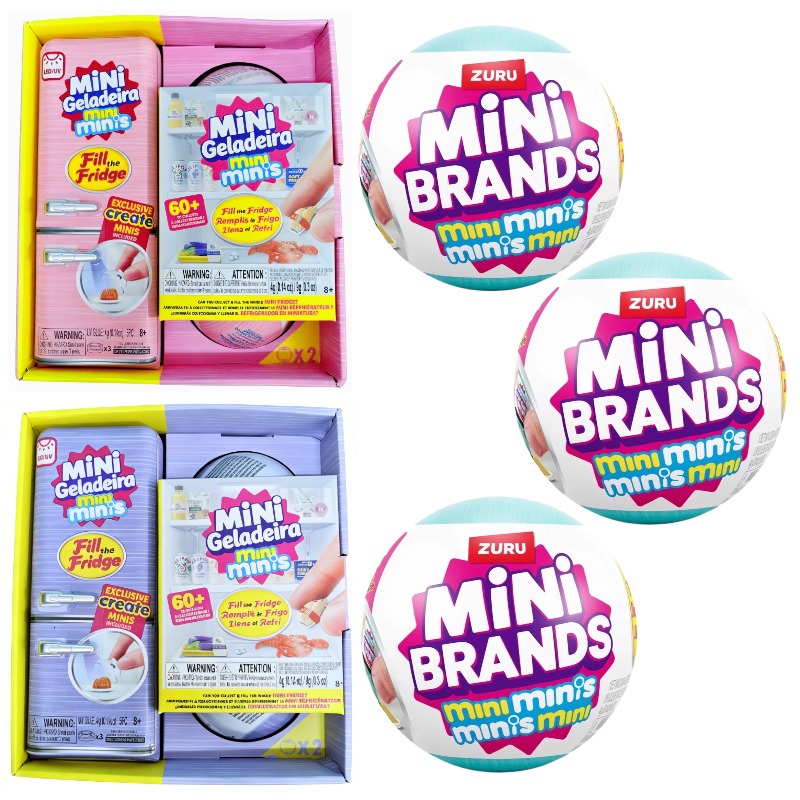 Kids Toys Brands - Mini Überraschungsball Kühlschrank-Spielzeug, Mini Brands Mystery