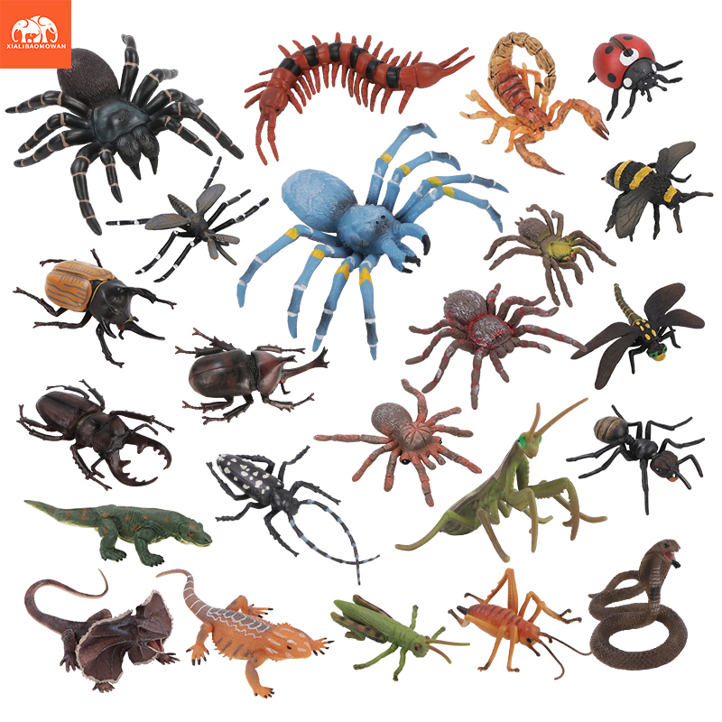 Kids Toys Brands - Lehrreiches Simulations-Insekten- und Wildtier-Actionfiguren-Set - Spinne