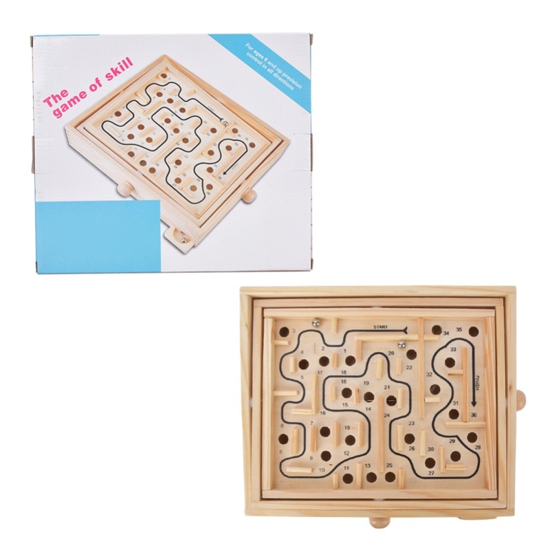 Wooden Puzzle Kids - Erwachsenes Kind Holz pädagogisches Labyrinth Gehirntraining
