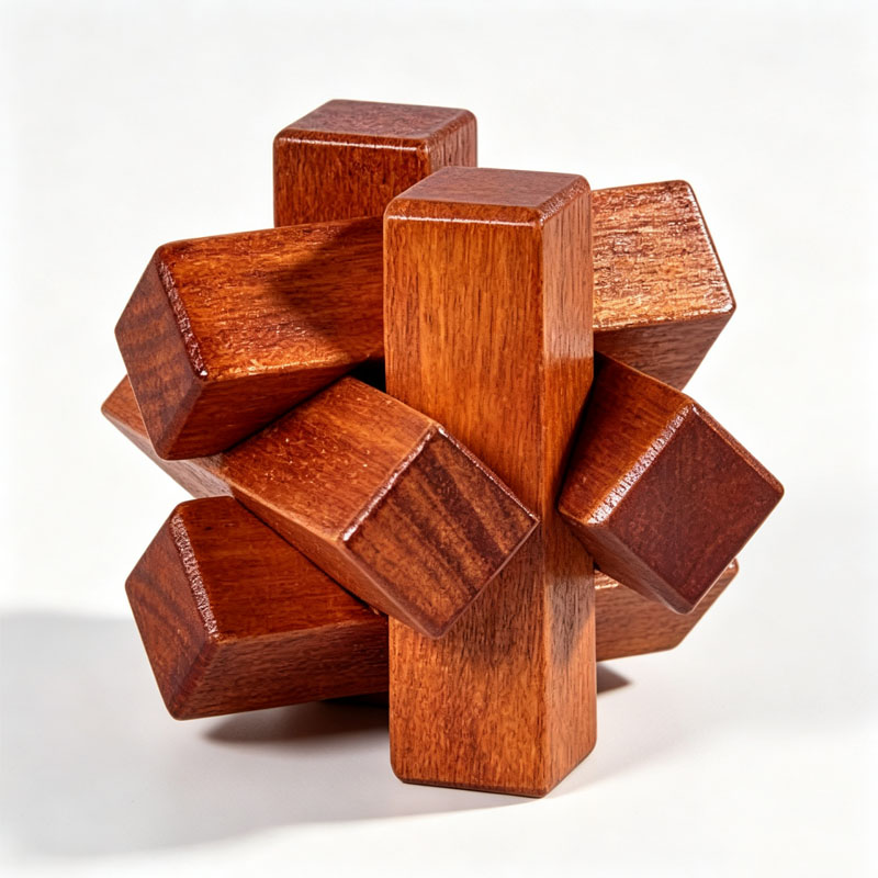 Holzknoten-Puzzle IQ-Logiktrai – Wooden Puzzle Kids Bewertung und Preis