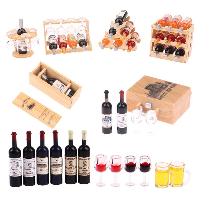 Miniatur Weinglas Rack Becher  – Play Kitchen Set Bewertung und Preis