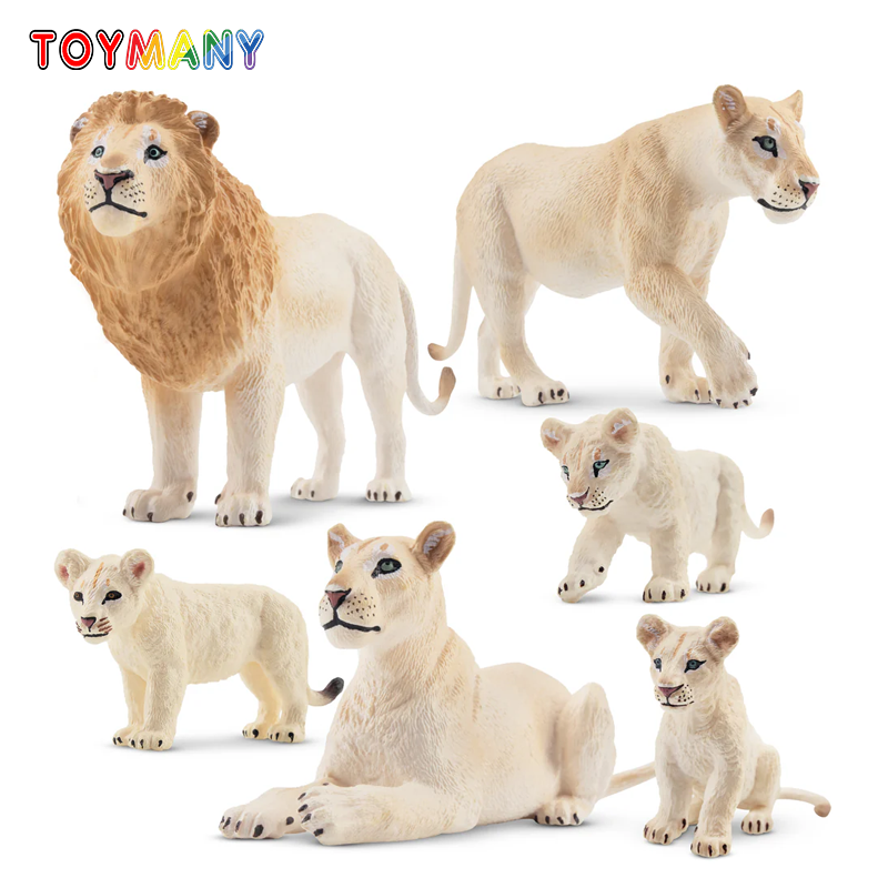 6Pcs Simulation Weißer Löwe Fa – Kids Toys Latest Bewertung und Preis