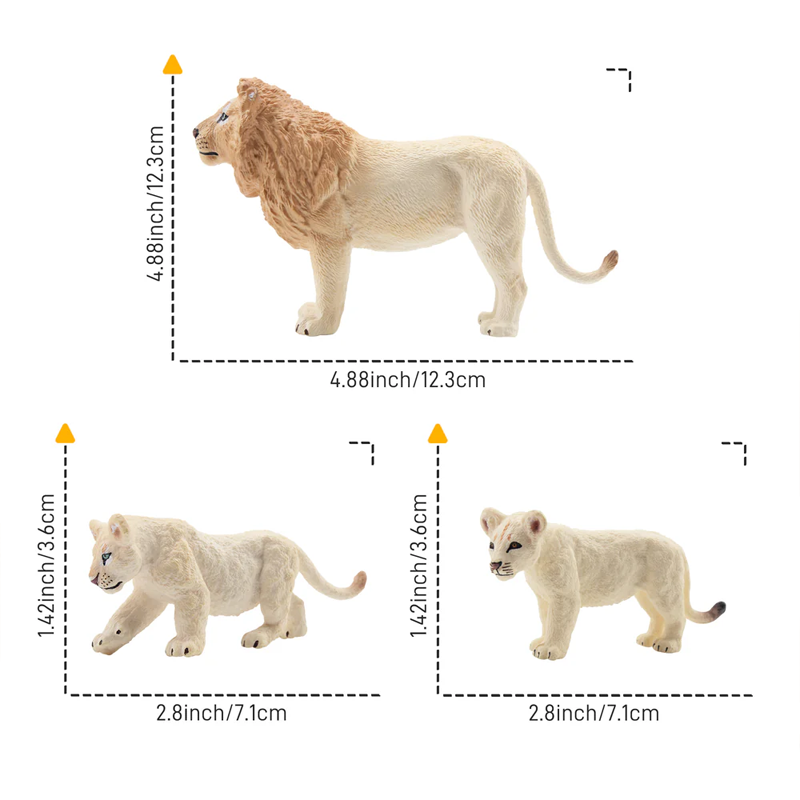 6Pcs Simulation Weißer Löwe Fa – Kids Toys Latest Bewertung und Preis